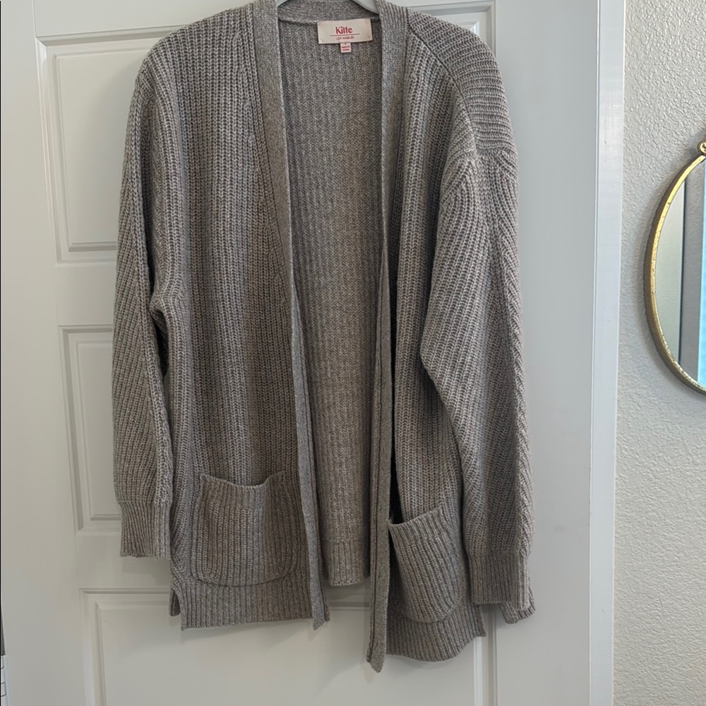 Xhilaration Gray Open-Front Cardigan Sweater
